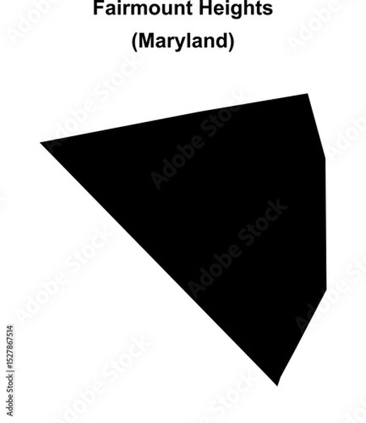 Obraz Fairmount Heights (Maryland) blank outline map