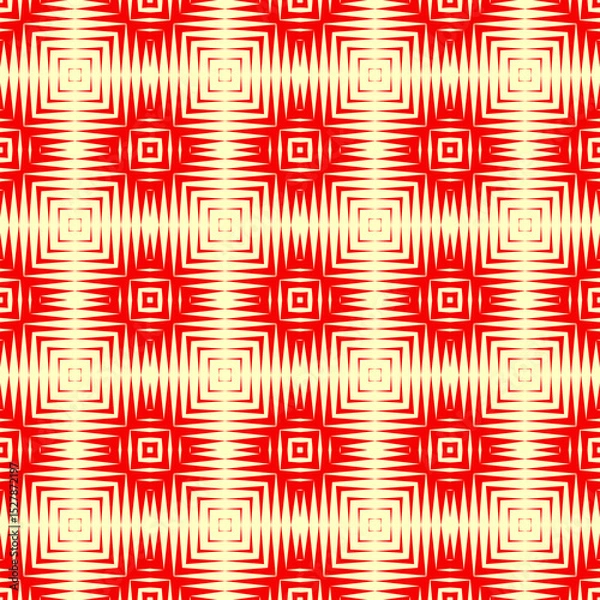 Fototapeta Rhombuses, chevrons,squares ornament. Seamless mosaic pattern. Embroidery backdrop. Tiles wallpaper. Ethnic motif. Geometric background. Digital paper. Geometrical textile print. Abstract design.