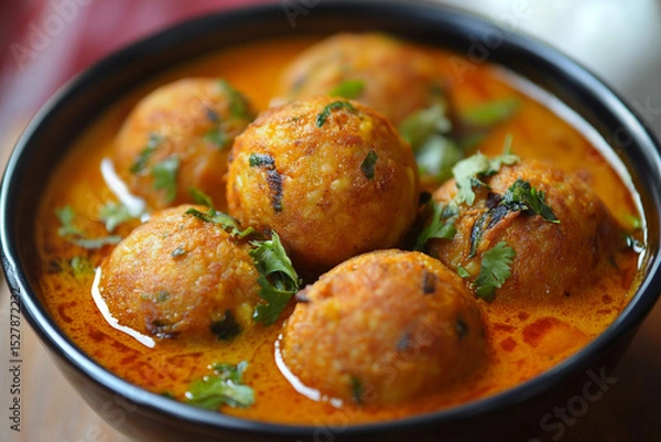 Fototapeta Fish ball curry soup generative AI