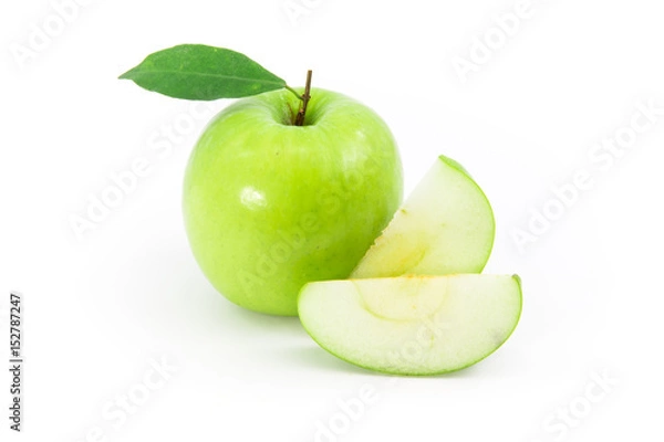 Obraz Green apple isolated on white background