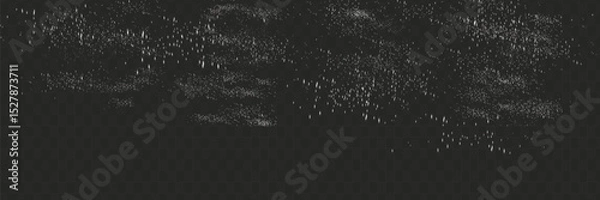 Fototapeta Snow and wind on a transparent background. White gradient decorative illustration. winter and snow with fog. wind and fog.