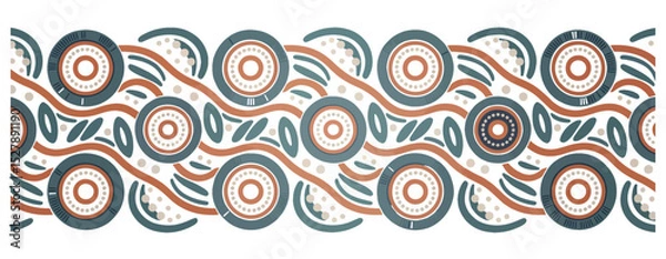 Obraz Abstract aboriginal inspired seamless pattern design