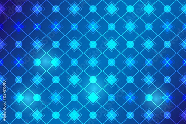 Fototapeta Abstract digital technology background geometric rectangle and circle shape, cyber futuristic concept