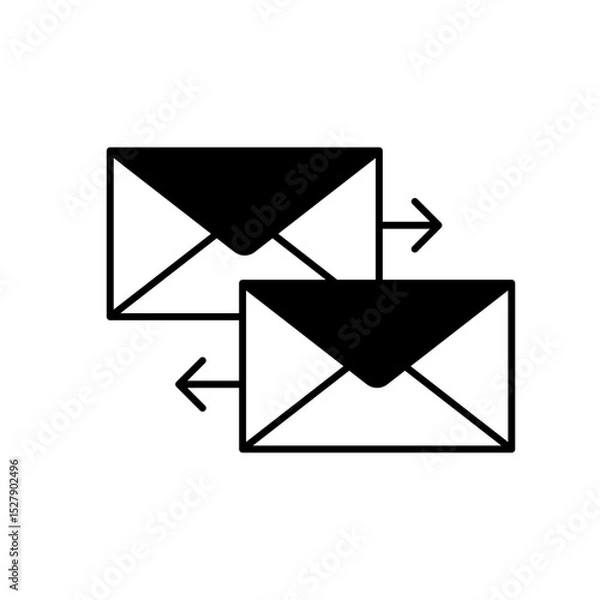 Fototapeta Exchange Mail Service Icon