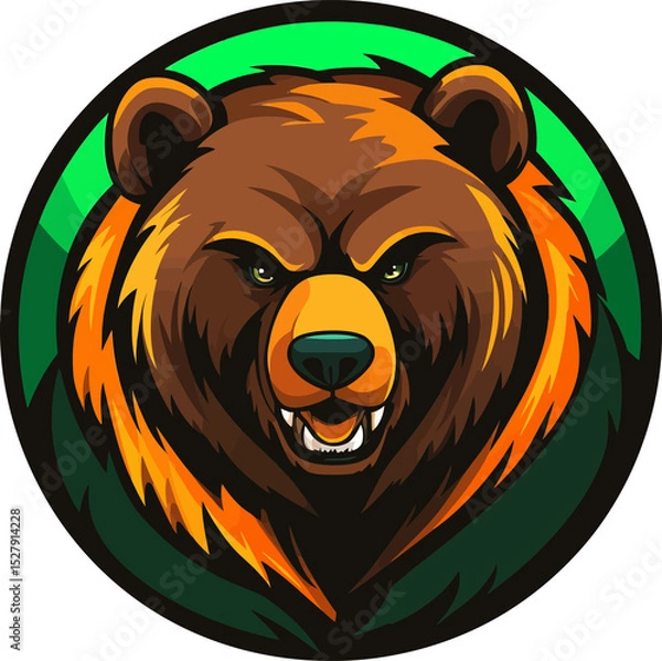 Obraz bear head vector