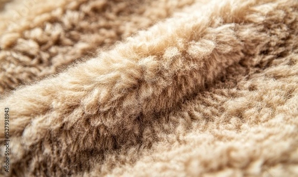 Obraz A close up of a fuzzy, brown fur texture