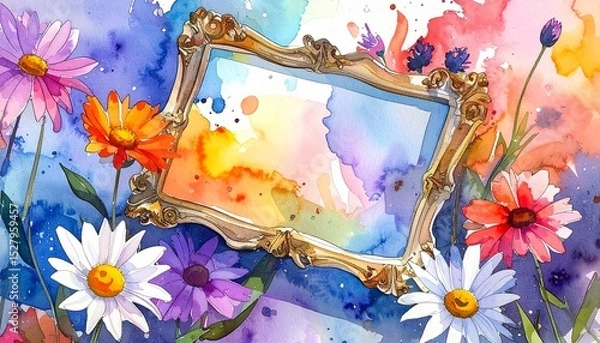 Fototapeta 額縁のある風景素材