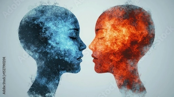 Fototapeta A debate where strong opinions impinge on each other, creating a lively exchange of ideas