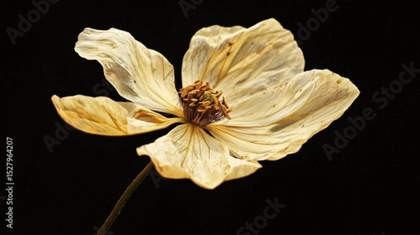Fototapeta A time-lapse of a flower blooming and wilting, capturing the impermanence of beauty in nature