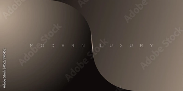 Obraz Elegant metallic brown abstract background with smooth curves and luxury gradient lighting. Ideal for premium branding, modern invitations, futuristic web design, banners and presentation visuals.