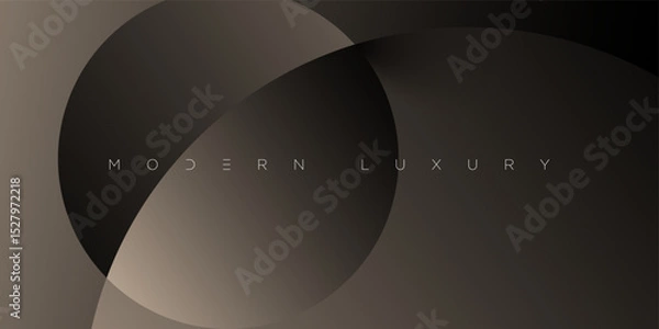 Fototapeta Elegant overlapping geometric circles in bronze tones with soft shadows and subtle gradients. Perfect for luxury-themed branding, minimal abstract designs, digital banners, and stylish compositions.