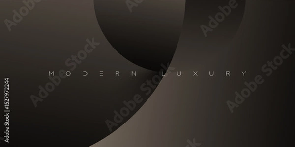 Obraz Minimal abstract background with crescent shapes and smooth bronze gradients. Soft shadows and warm tones create an elegant and calming design for premium branding, digital visuals, and event template