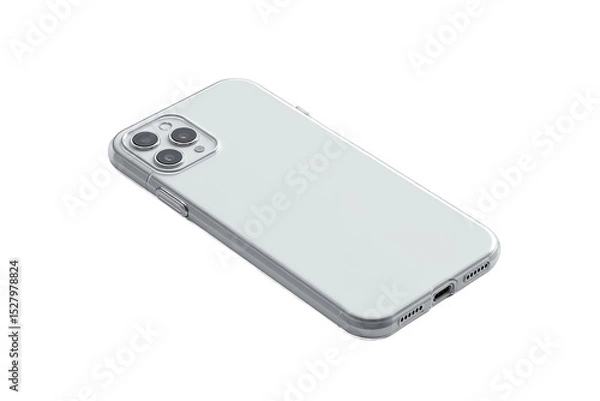 Obraz White smartphone on transparent background