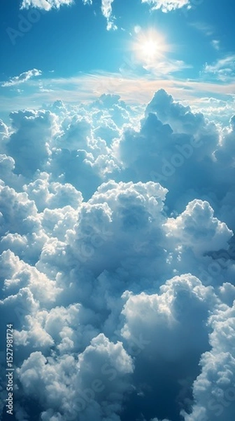 Fototapeta "Sunlight Breaking Through Clouds Over Ocean"