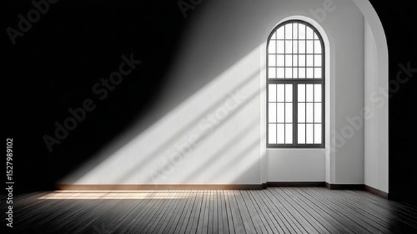 Fototapeta The Interplay of Light and Shadow in a Minimalist Interior Setting