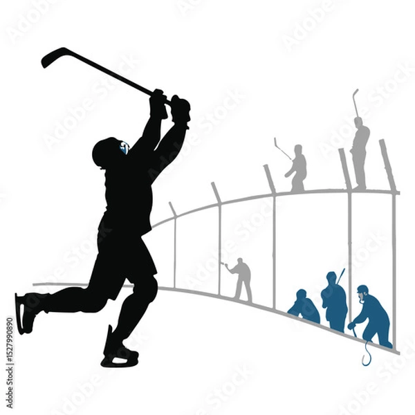Obraz An illustration of a hockey player