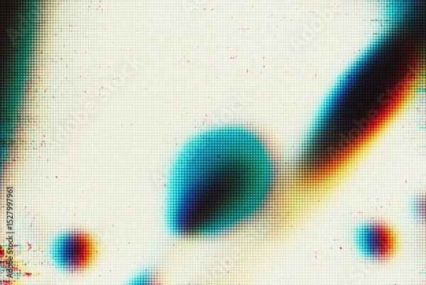 Fototapeta scanned paper, Halftone faded gradient texture. Grunge halftone grit background. Rainbow sand noise effect overlay background