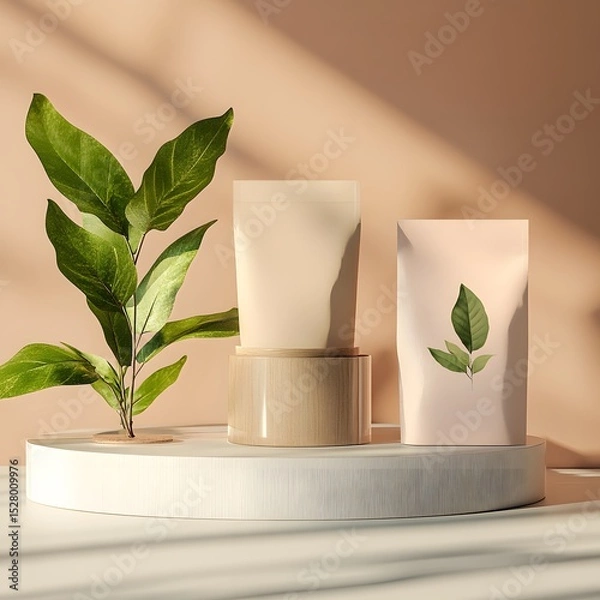 Obraz Beautiful plant thriving in a white container adding a touch of freshness and life to decor