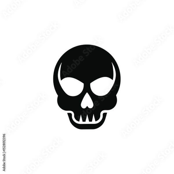 Obraz Minimalist Vector Design Vector Icon Skull Silhouette Icon on White Background