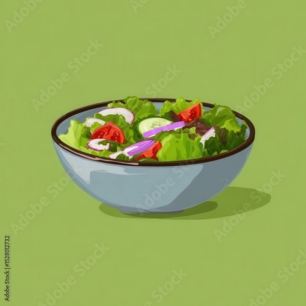 Obraz Colorful salad in a bowl.