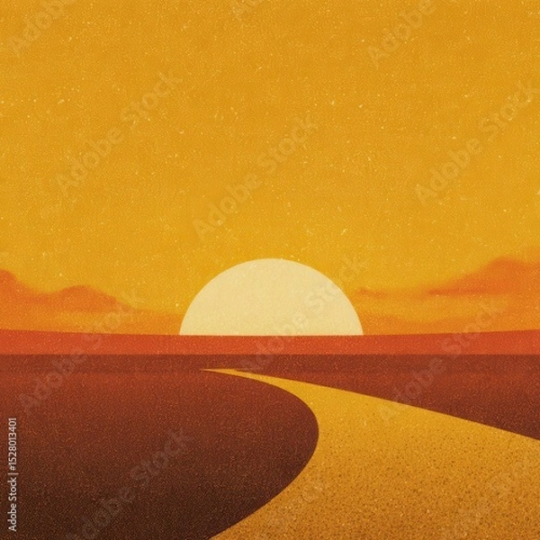 Obraz Sunrise over a winding path.