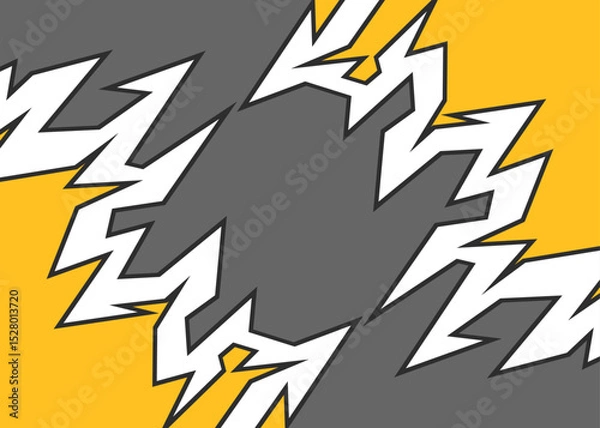 Fototapeta Abstract background with geometric jagged pattern and with some copy space area