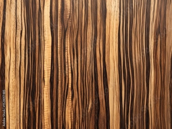 Fototapeta Detailed natural wood grain texture with linear striped pattern