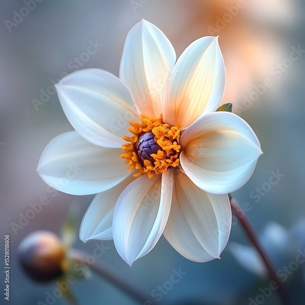 Obraz Captivating flower with a softly blurred background creating a dreamy and serene atmosphere