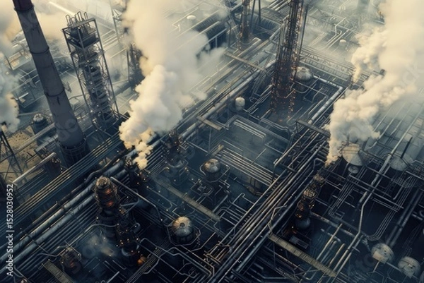 Fototapeta Vibrant Picture of Conceptual Image Illustrating Industrial Development
