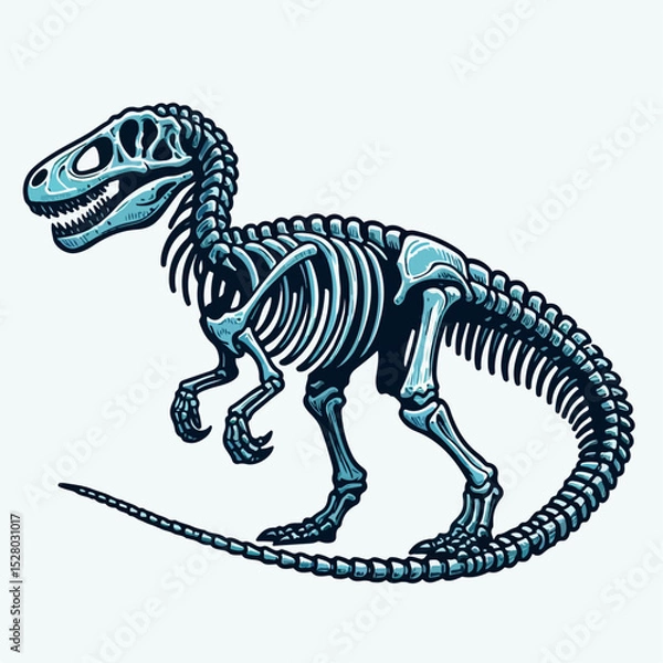 Obraz dinosaur skeleton illustration 