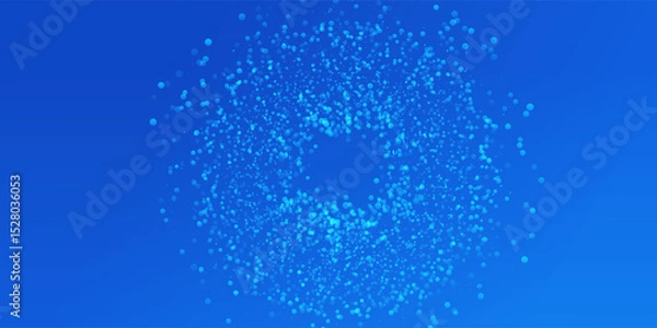 Obraz Ai round particles dots technology banner. Particle splash big data neon background. Artificial Intelligence futuristic glitter circle connect design.