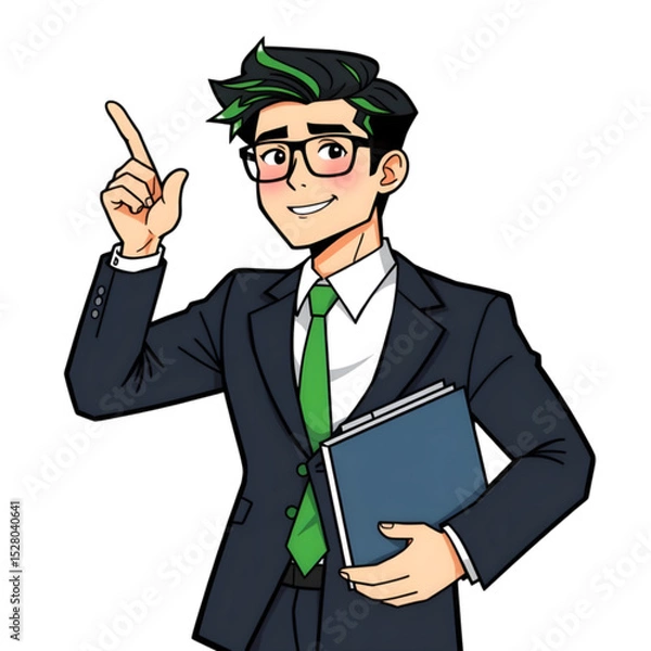 Fototapeta Illustratiion of a Man office, design, web, isolated