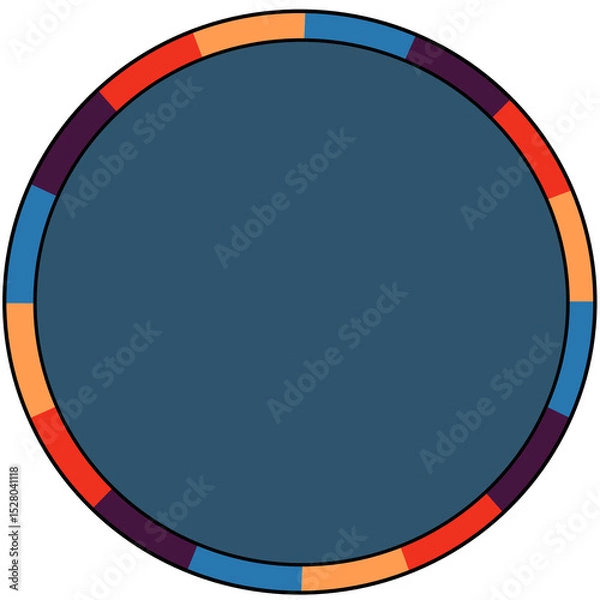 Obraz blue round frame
