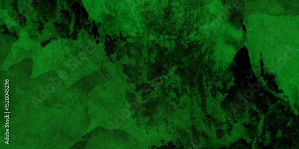 Fototapeta Beautiful abstract color black and green marble on black background .black deep dark green abstract watercolor background .Rough green background with copy space for design. Web banner.