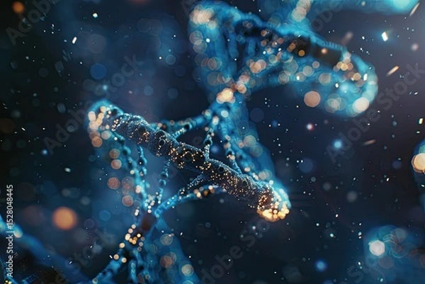 Fototapeta High Definition Picture of Dna Gene Background with Science Helix and Biotechnology