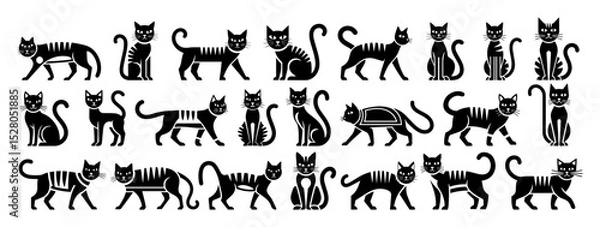 Obraz ancient egyptian cat vector collection