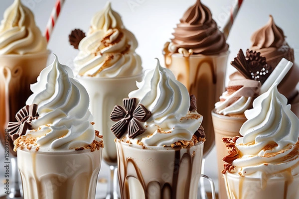 Obraz Delicious Chocolate Sundaes in Elegant Glasses – Gourmet Dessert Presentation Generative AI.