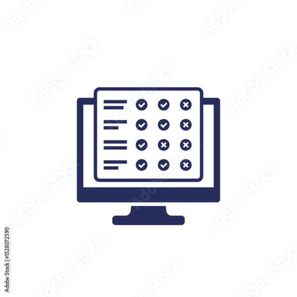Obraz comparison chart icon on white