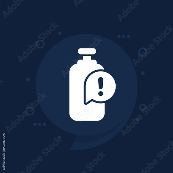 Obraz gas tank warning icon, vector