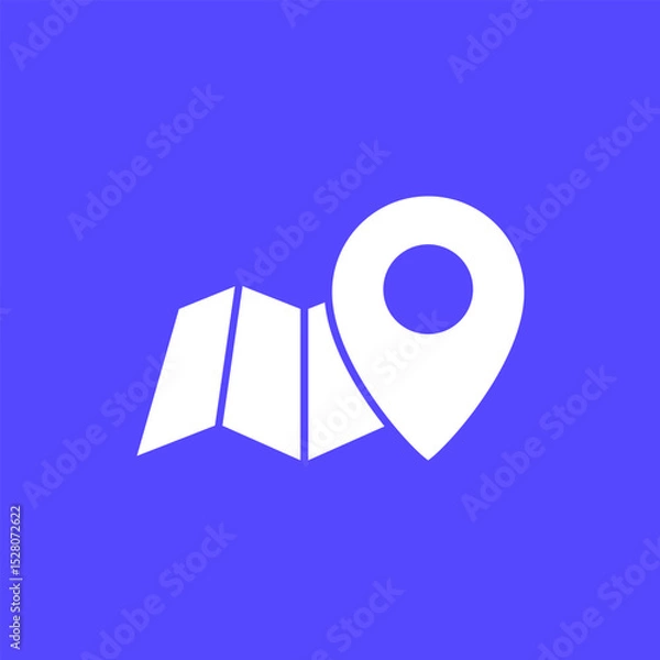 Fototapeta map vector icon for apps and web