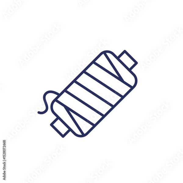 Obraz yarn or thread line icon on white