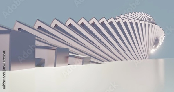 Obraz Futuristic architecture background 3d render