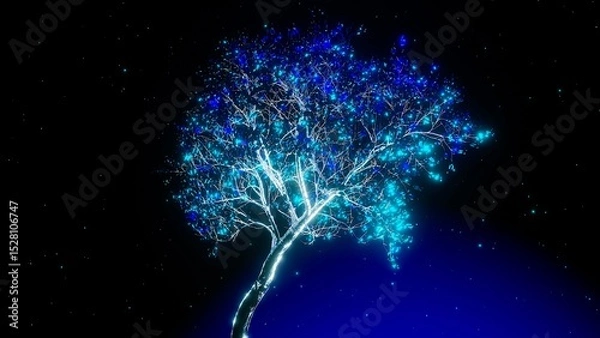 Obraz crystalline tree: ice nexus [arcane illumination] still