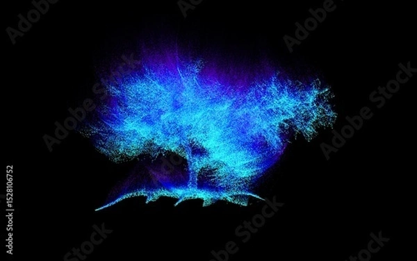Obraz particle bonsai: time evaporation [fractal rotation] still ii