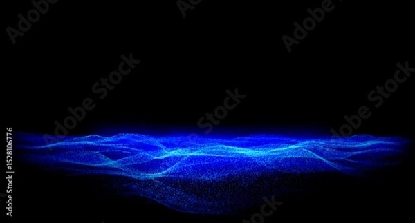 Obraz particle flow: endless terrain [spirit glow] still