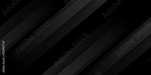 Fototapeta Black abstract background. Elegant dark diagonal shape elements. Modern luxury grey gradient graphic design.