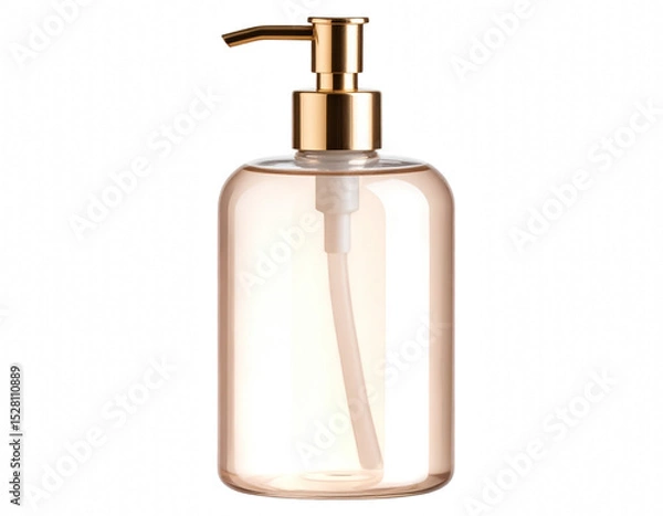 Obraz Elegant soap dispenser on a minimalist surface ideal for promoting cleanliness and hygiene in a modern bathroom setting isolate on transparent background