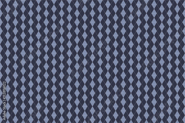 Fototapeta Seamless Argyle Pattern in Blue Hues: A Classic Geometric Texture for Digital Backgrounds, Knitwear Designs, and Timeless Fashion or Fabric Prints.