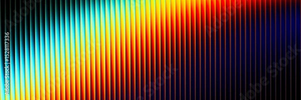 Obraz Abstract ribbed fractal texture with glass effect and bright smooth fluted vertical lines of rainbow gradient. Bold and dynamic design blending bright colors and geometry for modern visual art project