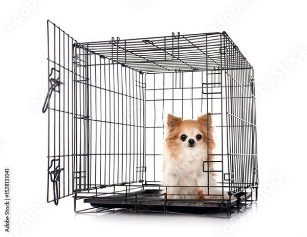 Fototapeta chihuahua and cage